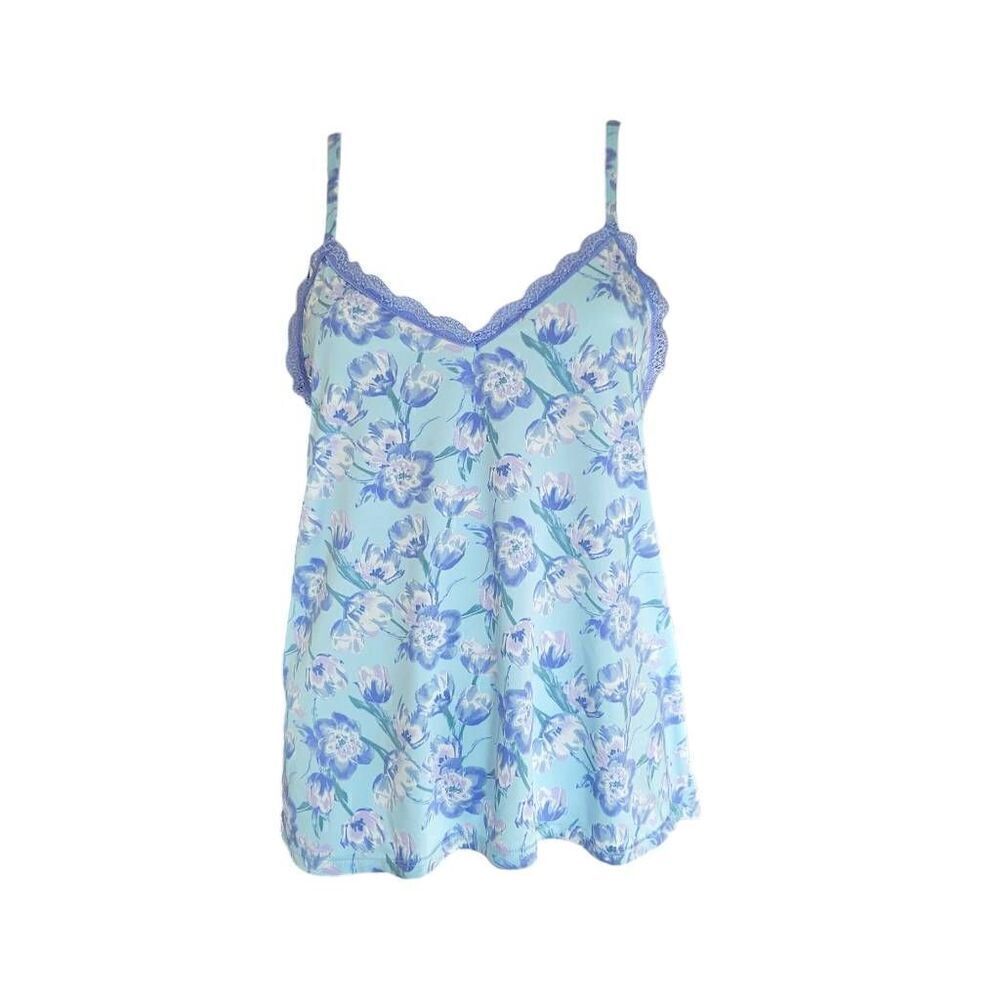 pastel floral lace cami top